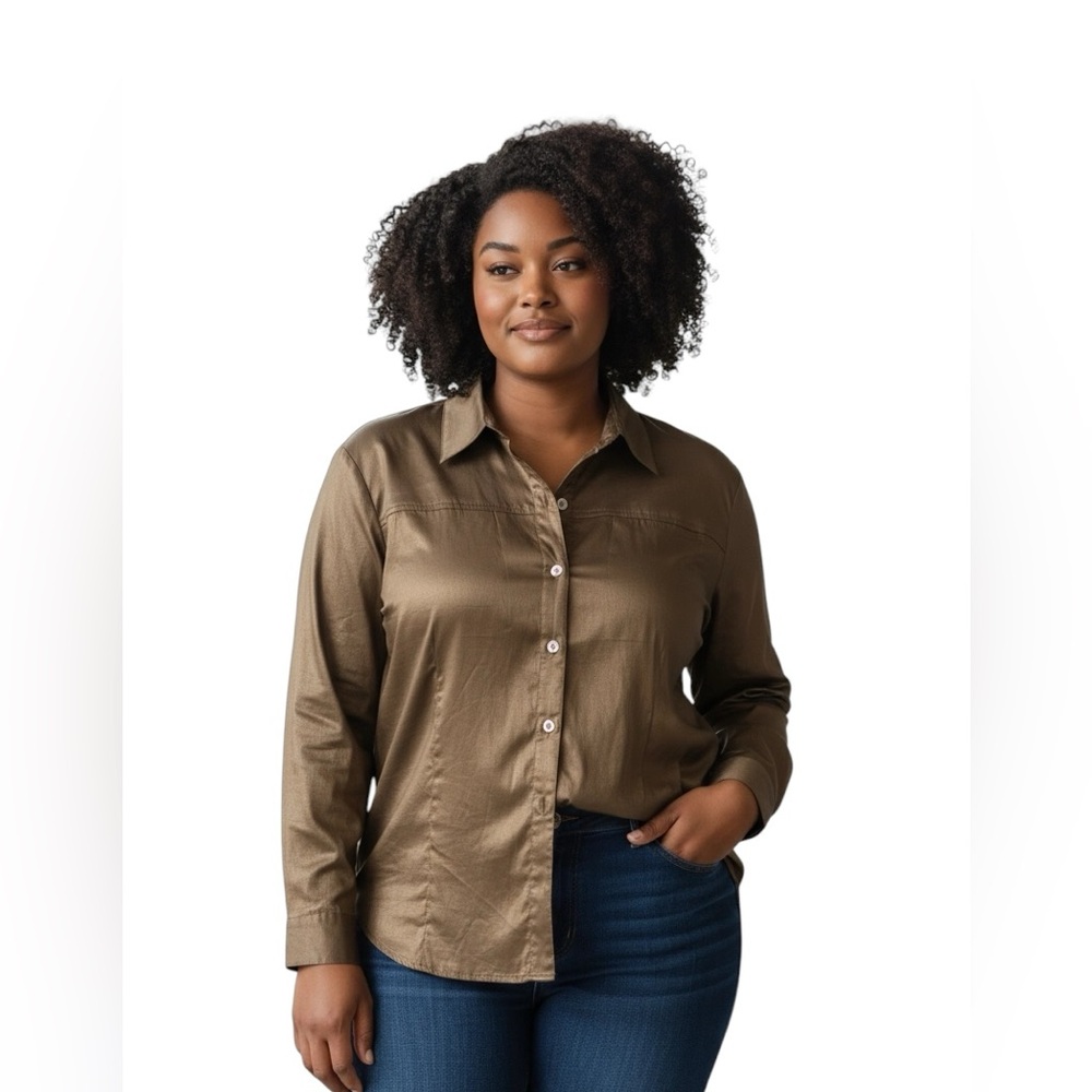 NWT’s Chico’s Brûlée Kristie long sleeve blouse shirt